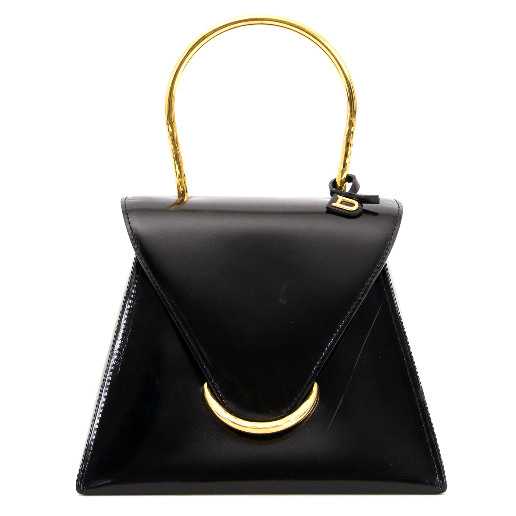 koop veilig online jouw tweedehands Delvaux Triangle Top Handle Bag