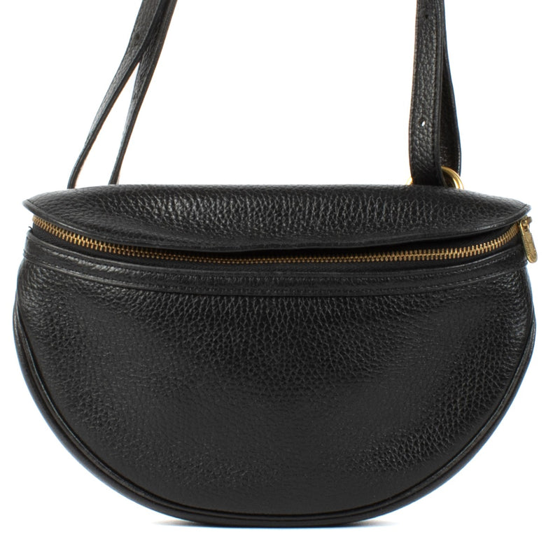 Delvaux Black Leather Vintage Crossbody Bag