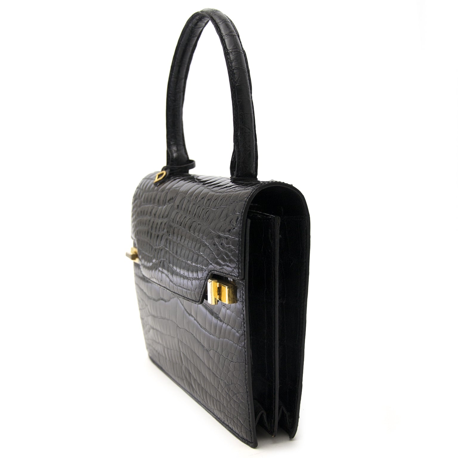Delvaux Vintage Croco Handbag