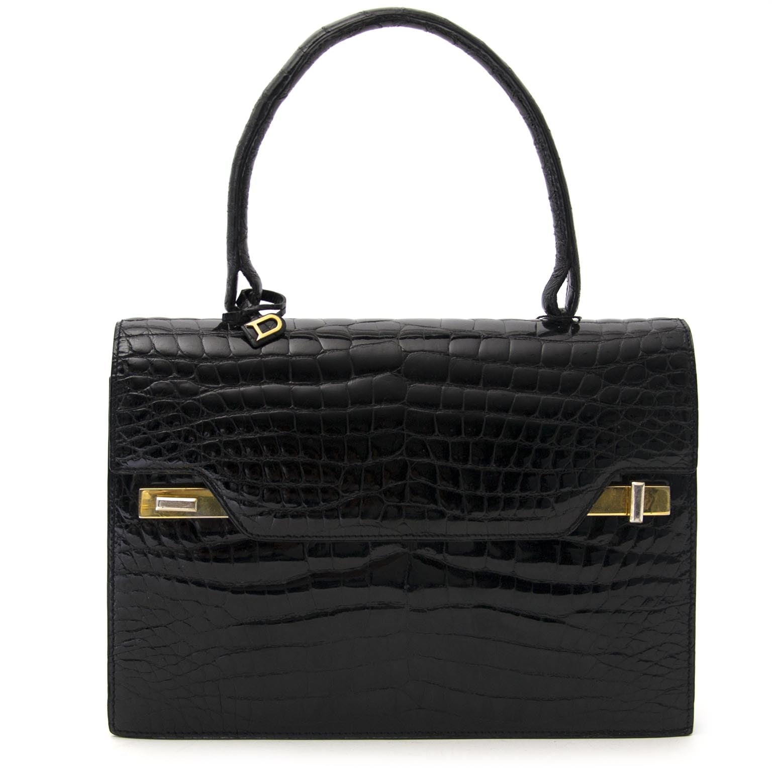 Delvaux Vintage Croco Handbag
