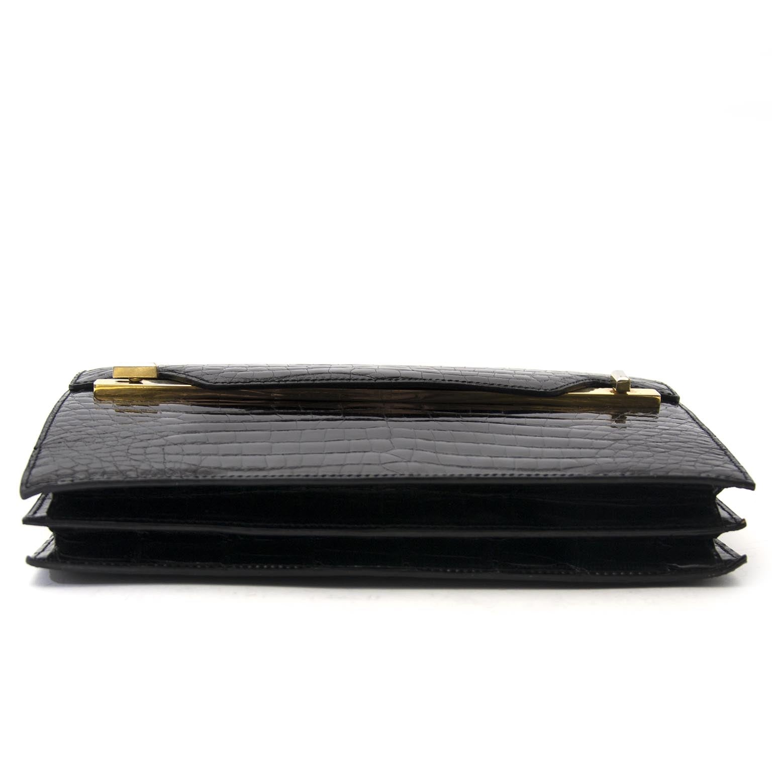 Delvaux Vintage Croco Handbag