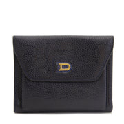 Delvaux Dark Blue Leather Wallet now for sale at labellov vintage fashion webshop belgium
