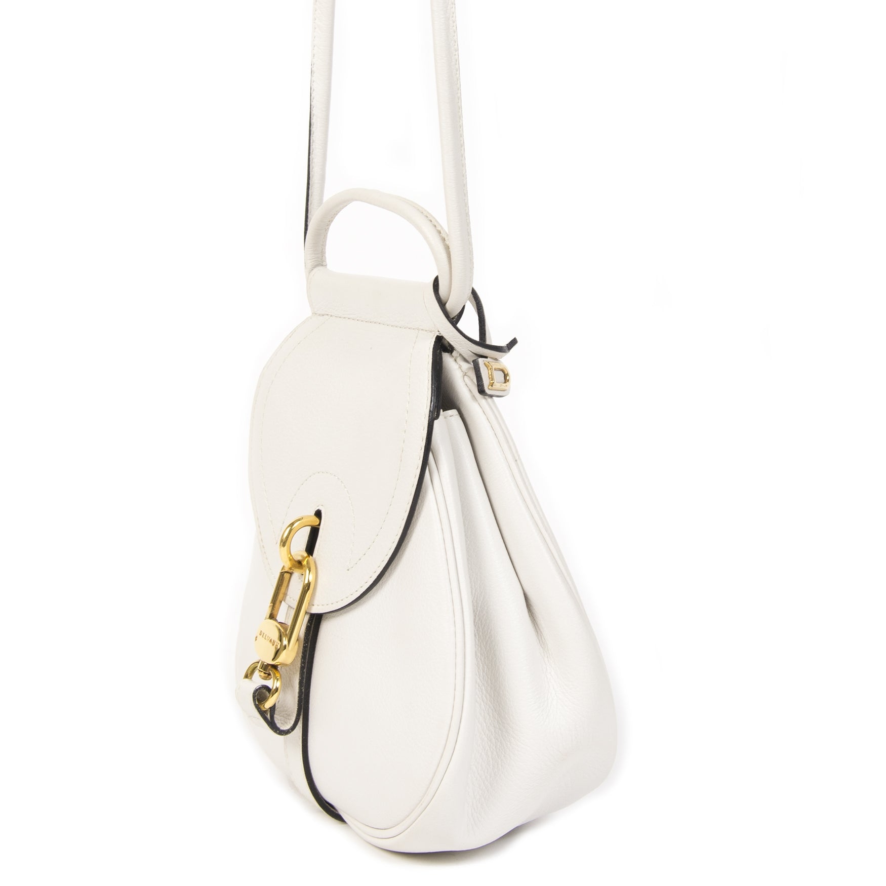 Delvaux White Cerceau Mini Crossbody Bag