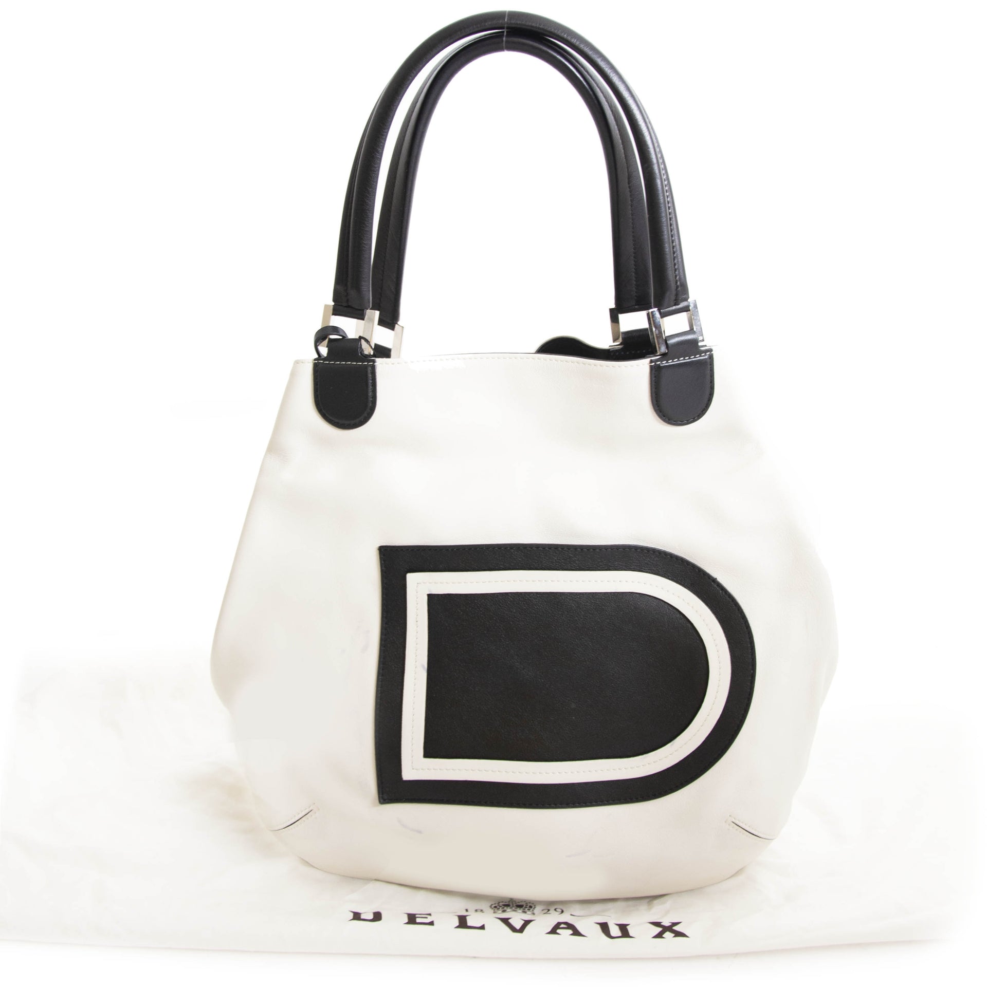 Delvaux Witte Louise Schoudertas