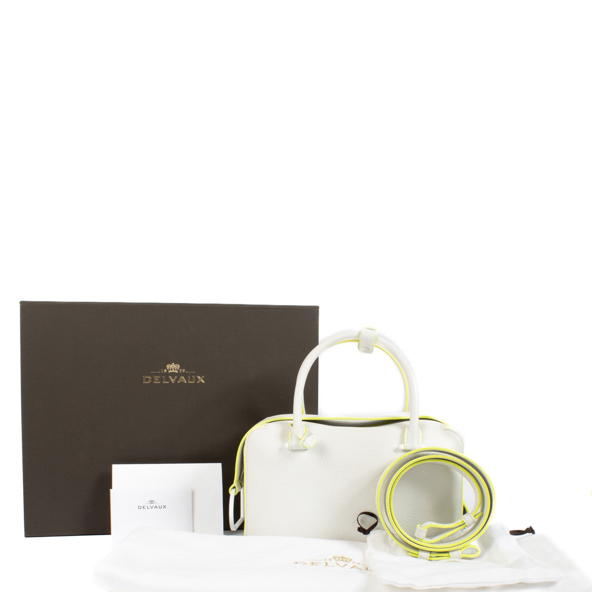 shop 100% authentic second hand Delvaux White Taurillon Soft Leather Cool Box MM on Labellov.com