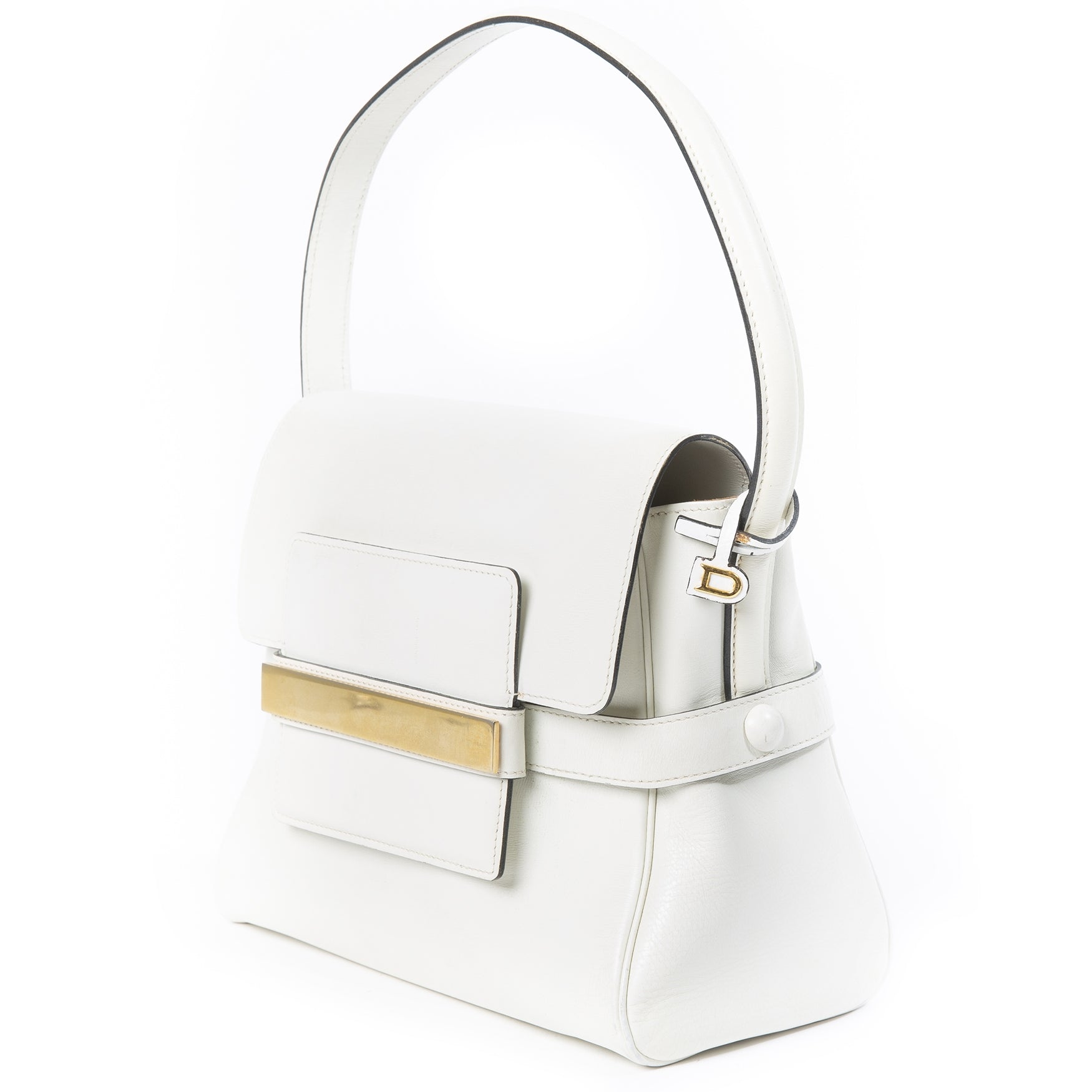 Sac Delvaux Madame PM en cuir blanc