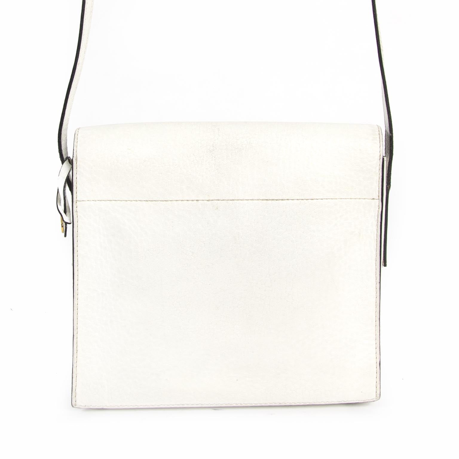 buy authentic delvaux white 'd' crossbody bag now online at labellov vintage fashion webshop belgium