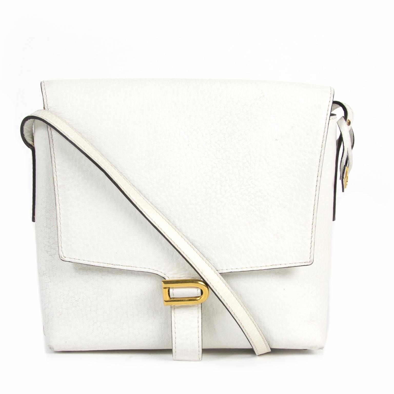 buy authentic delvaux white 'd' crossbody bag now online at labellov vintage fashion webshop belgium