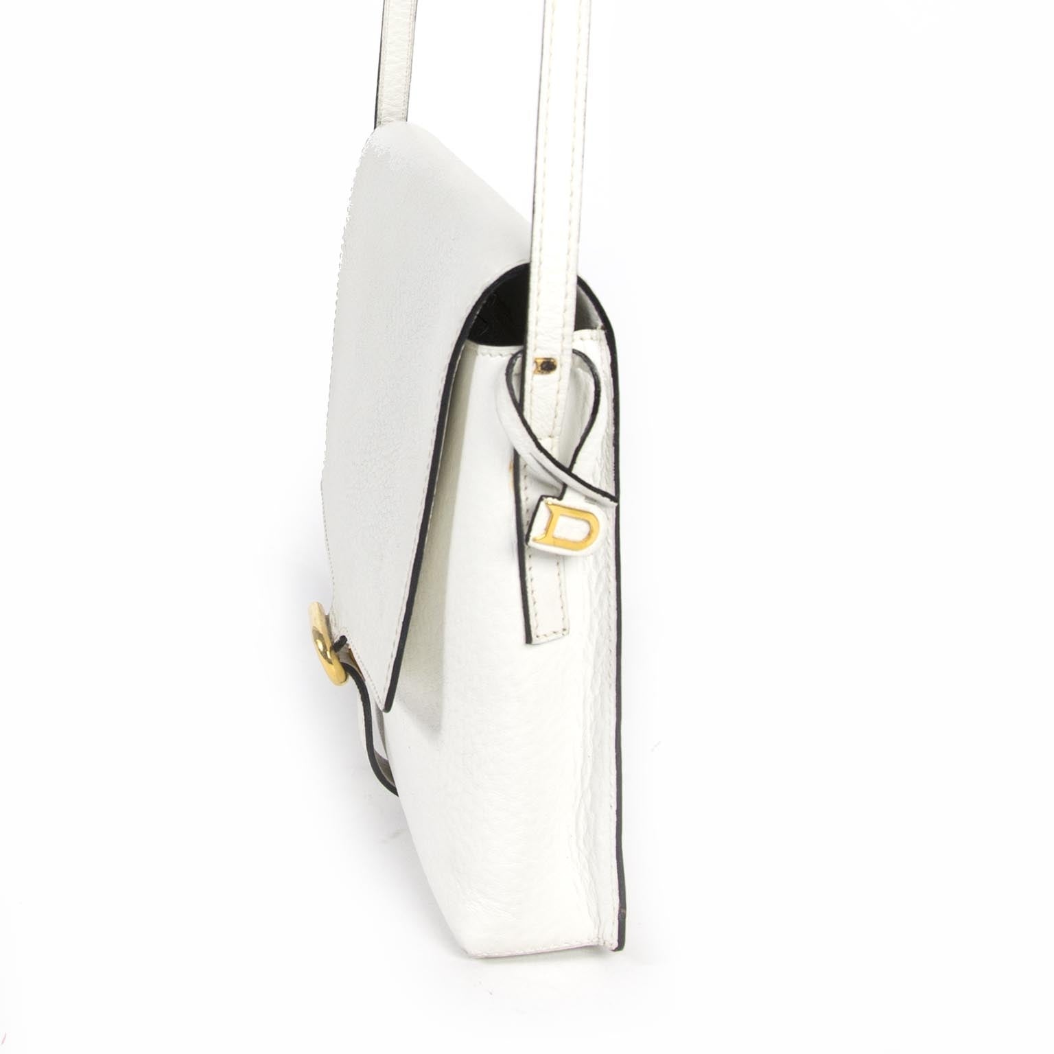 buy authentic delvaux white 'd' crossbody bag now online at labellov vintage fashion webshop belgium