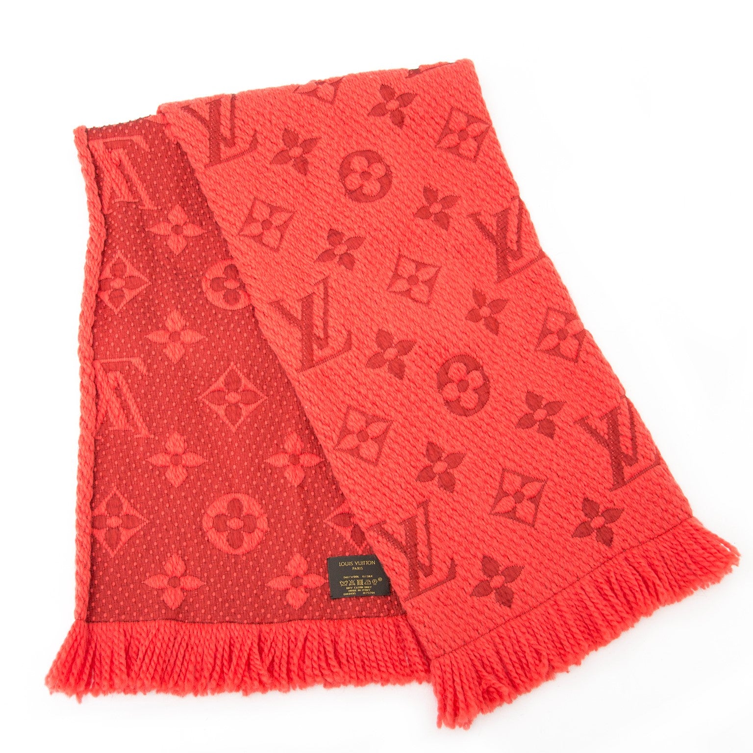 LOUIS VUITTON ロゴ入りストール Louis Vuitton Logomania Gray Auth Scarf - M74742 - Real Cornor