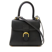 shop safe online at the best price your secondhand luxury As New Delvaux Black Brillant Mini + Strap