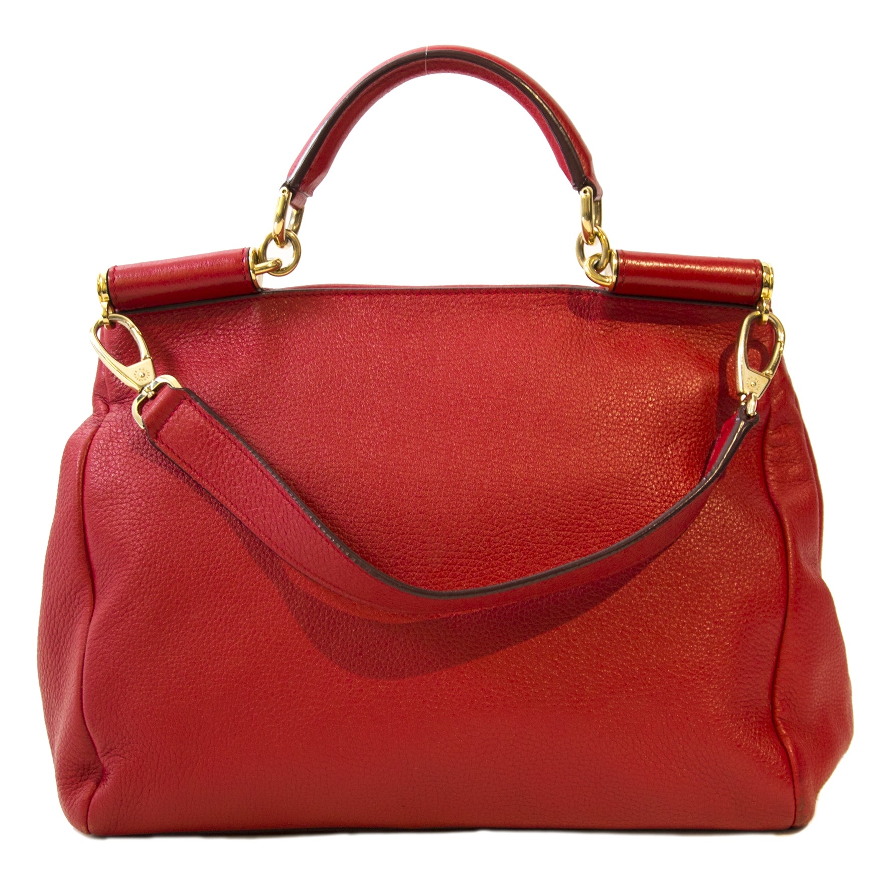 Dolce & Gabbana Rode Leren Zachte Miss Sicily Tas