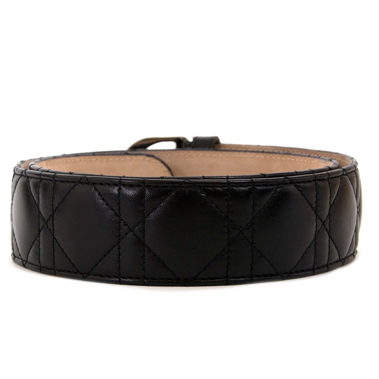 Dior Cannage Black Belt - size 85