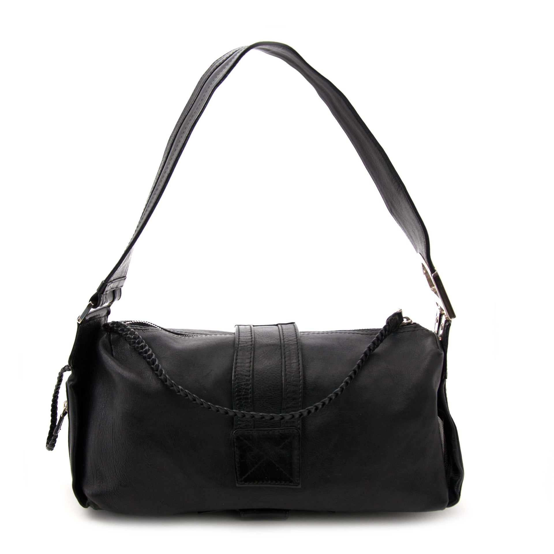 Dior Black Leather Shoulder Bag acheter secur en ligne pour le meilleur prix