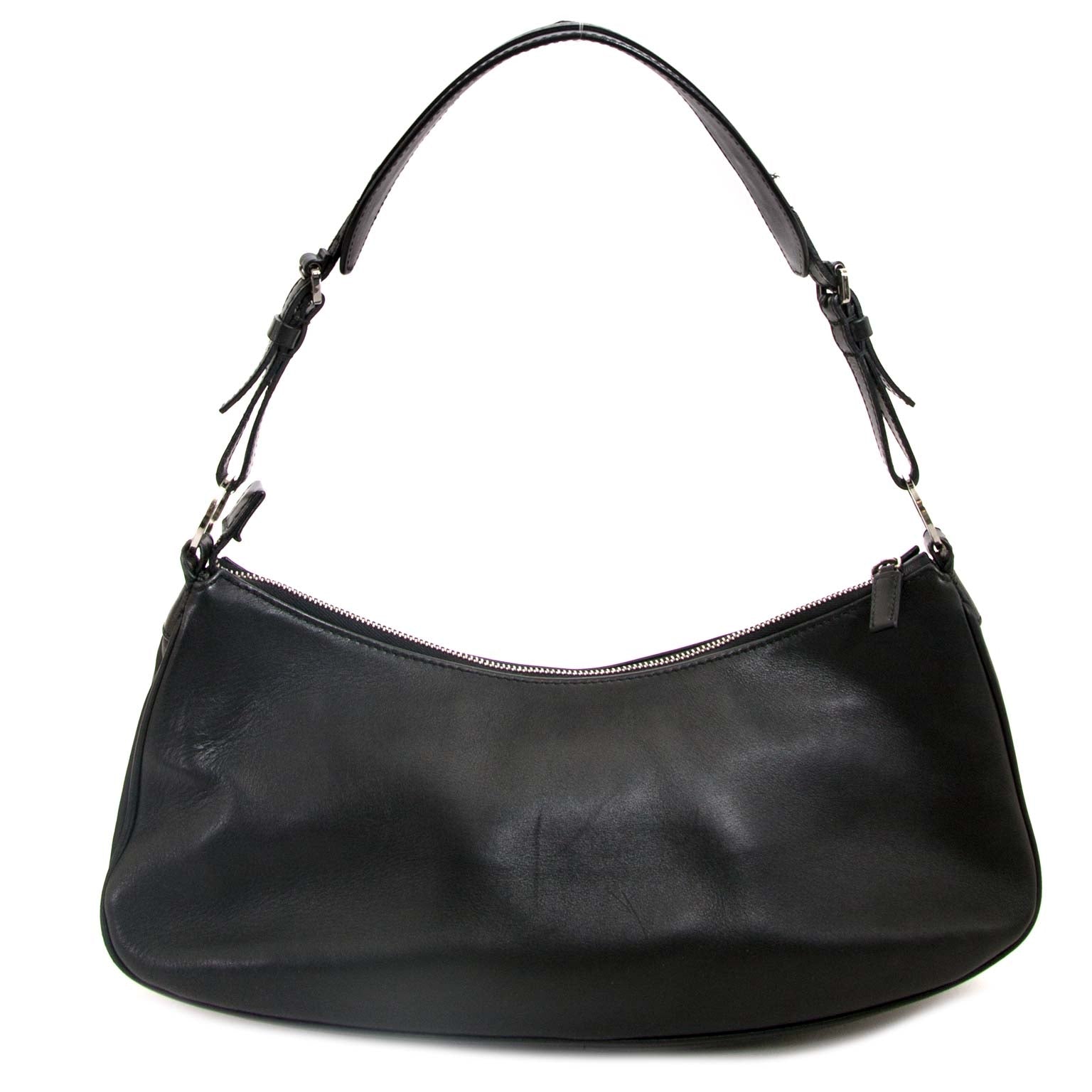 dior black leather top handle bag now for sale at labellov vintage fashion webshop belgium