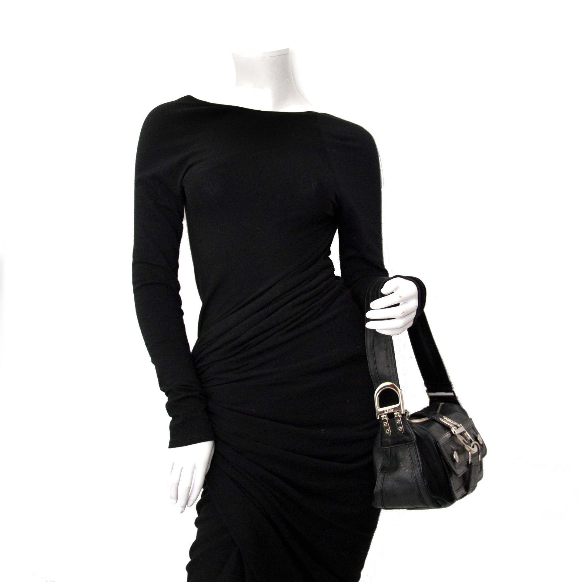 Dior Black Leather Shoulder Bag te koop