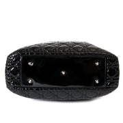 Christian Dior Black Patent Cannage Tote