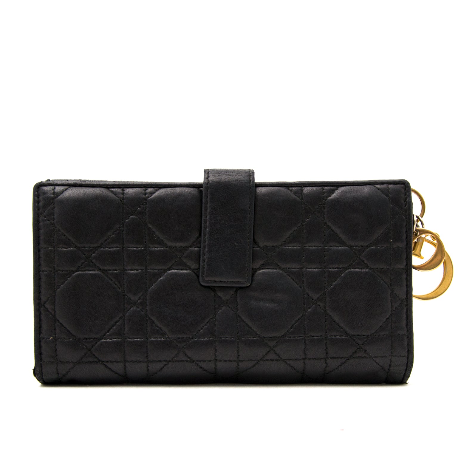 Shop safe online aan de beste prijs Lady Dior Black Lambskin Wallet