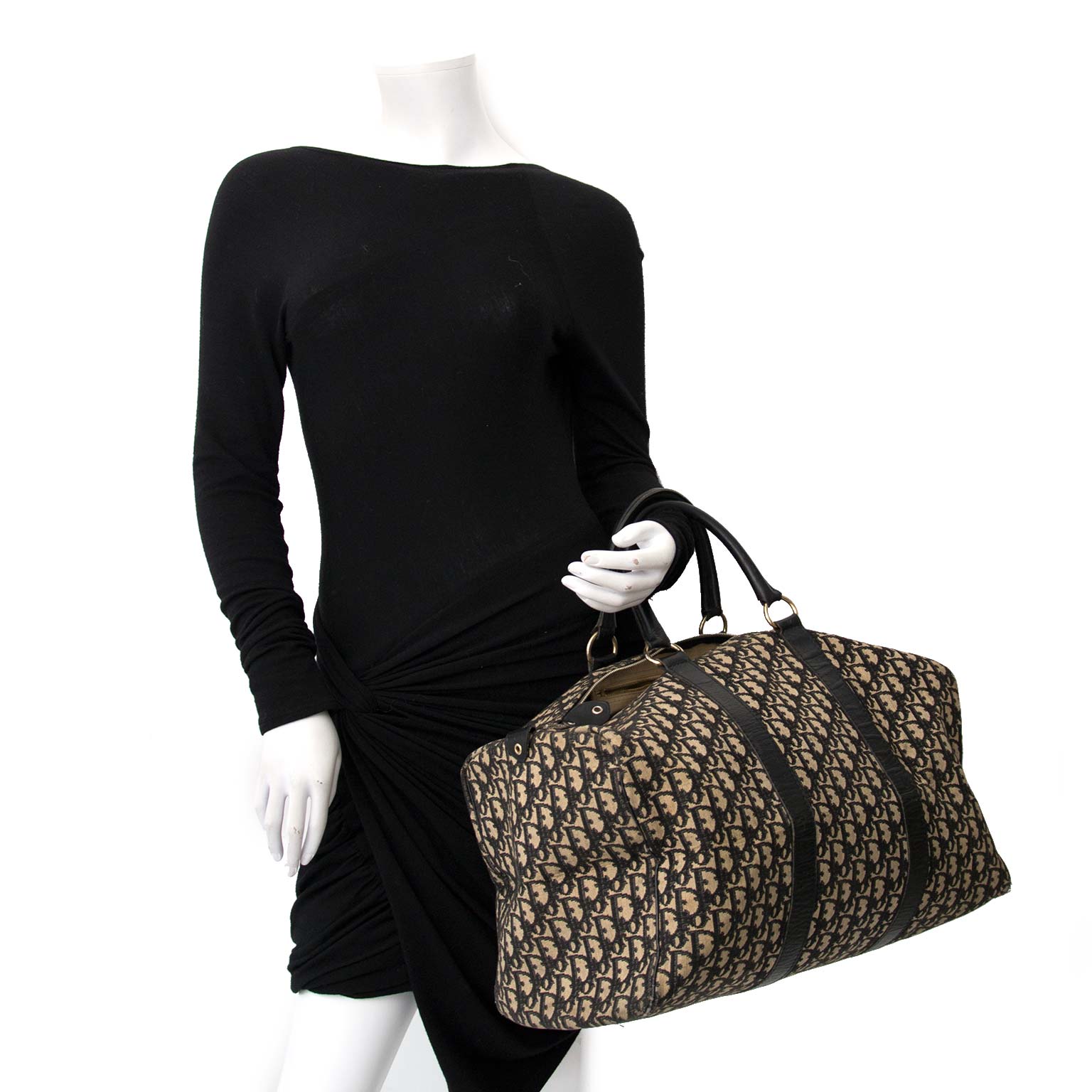 hristian Dior 50 Blue Monogram Logo 'Trotteur' Duffle Bag kopen