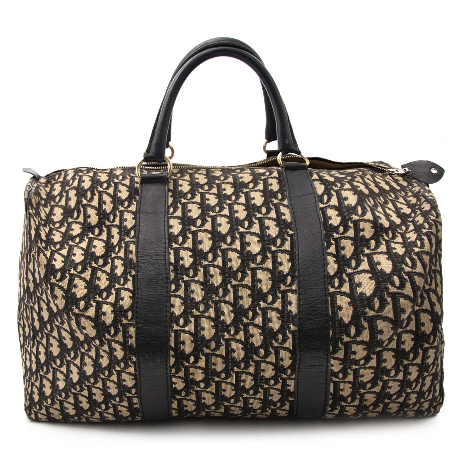 Christian Dior 50 Blue Monogram Logo 'Trotteur' Duffle Bag – Labellov