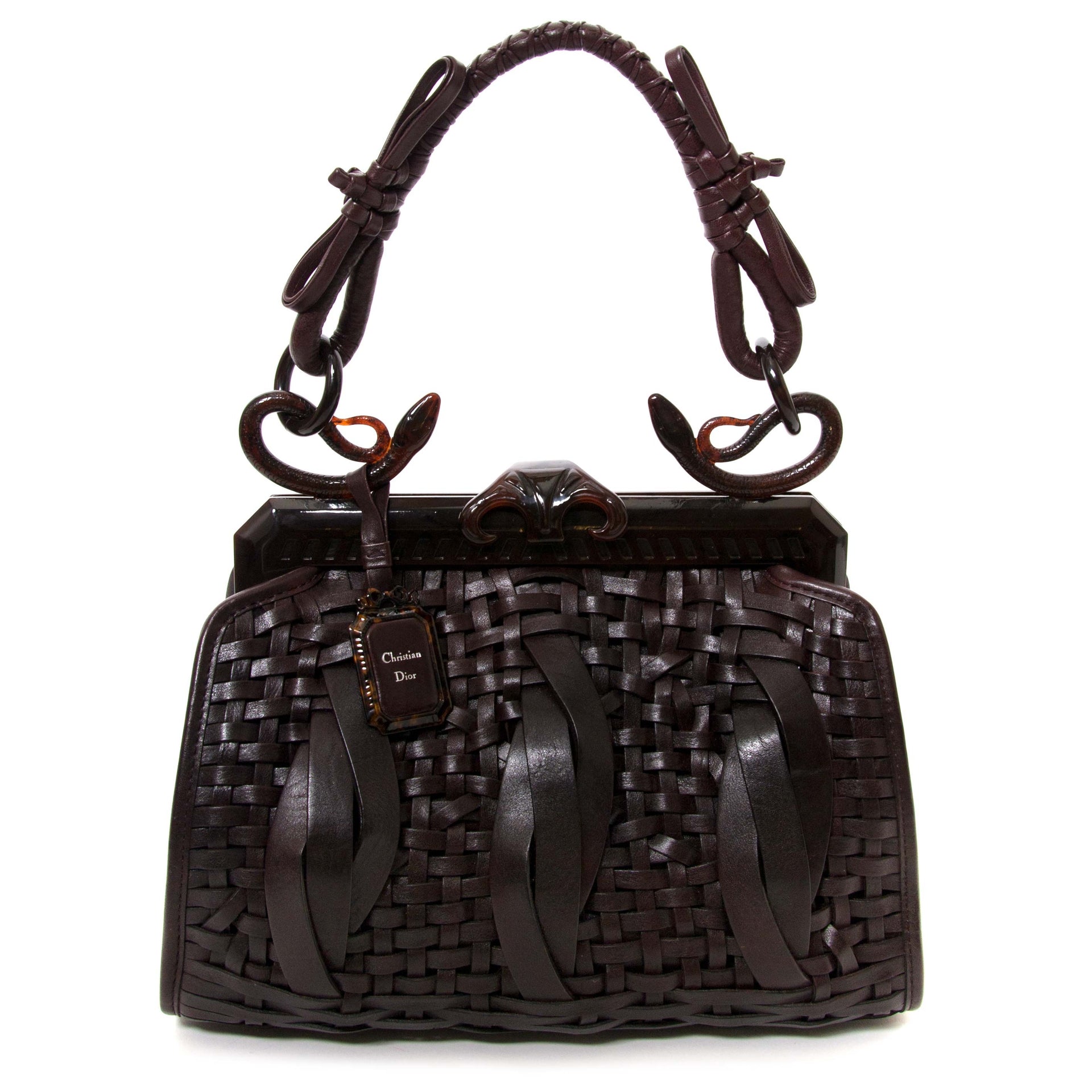 koop Christian Dior Samourai 1947 Intrecciato Frame Bag bij labellov en betaal veilig online
