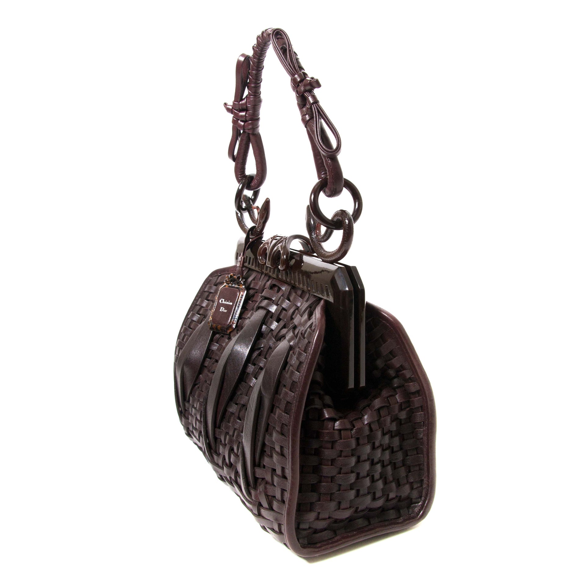 koop Christian Dior Samourai 1947 Intrecciato Frame Bag bij labellov voor de beste prijs