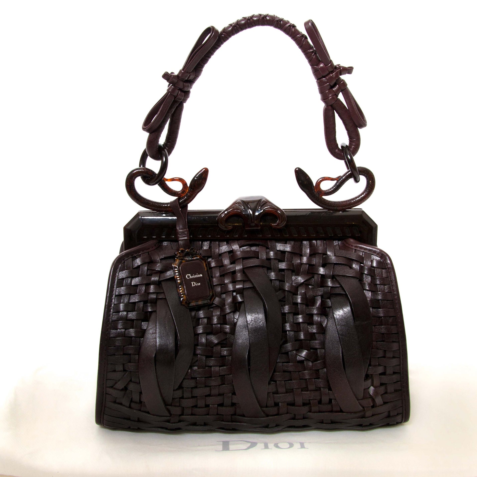 achetez Christian Dior Samourai 1947 Intrecciato Frame Bag chez labellov et payez secure chez labellov