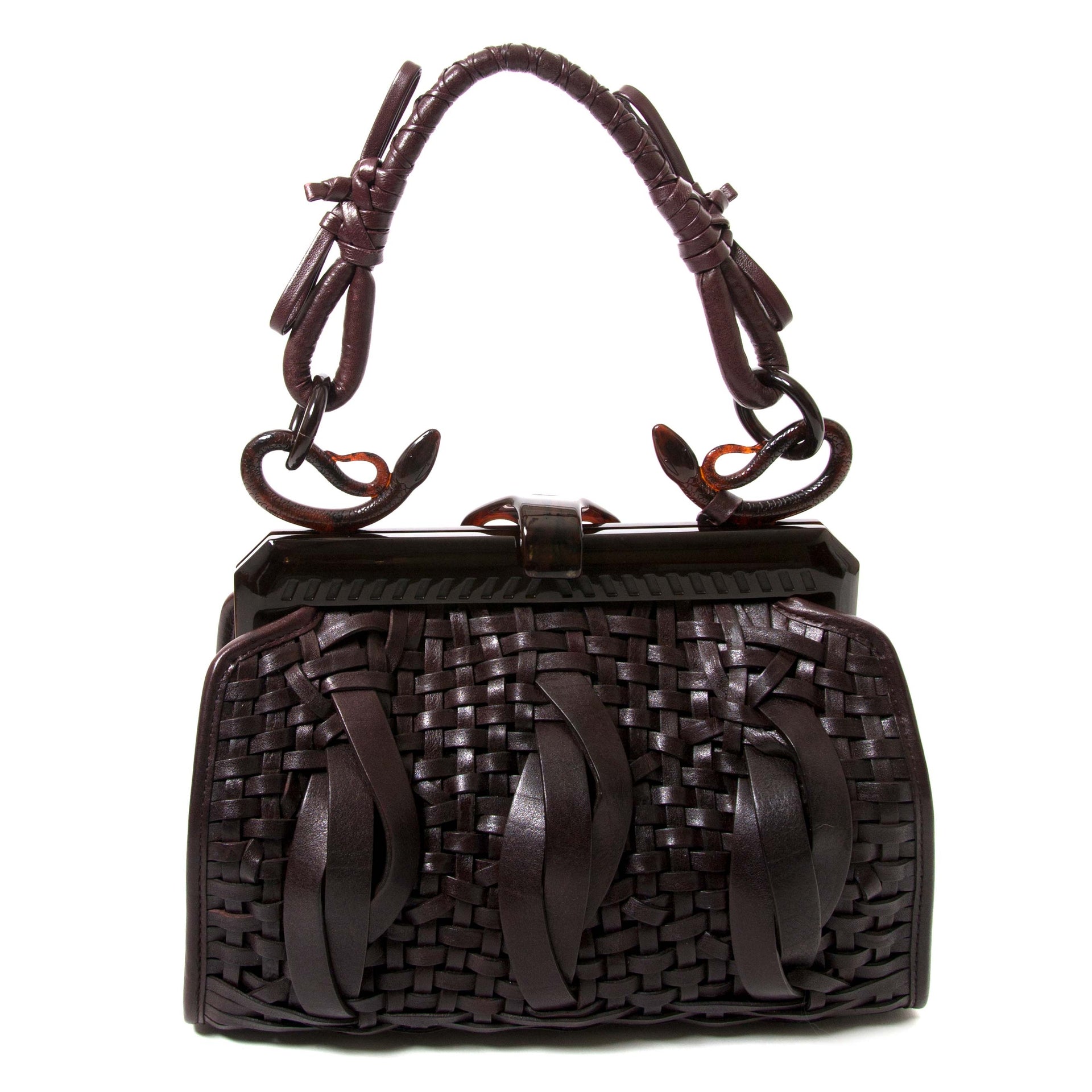 achetez Christian Dior Samourai 1947 Intrecciato Frame Bag chez labellov pour le meileur prix
