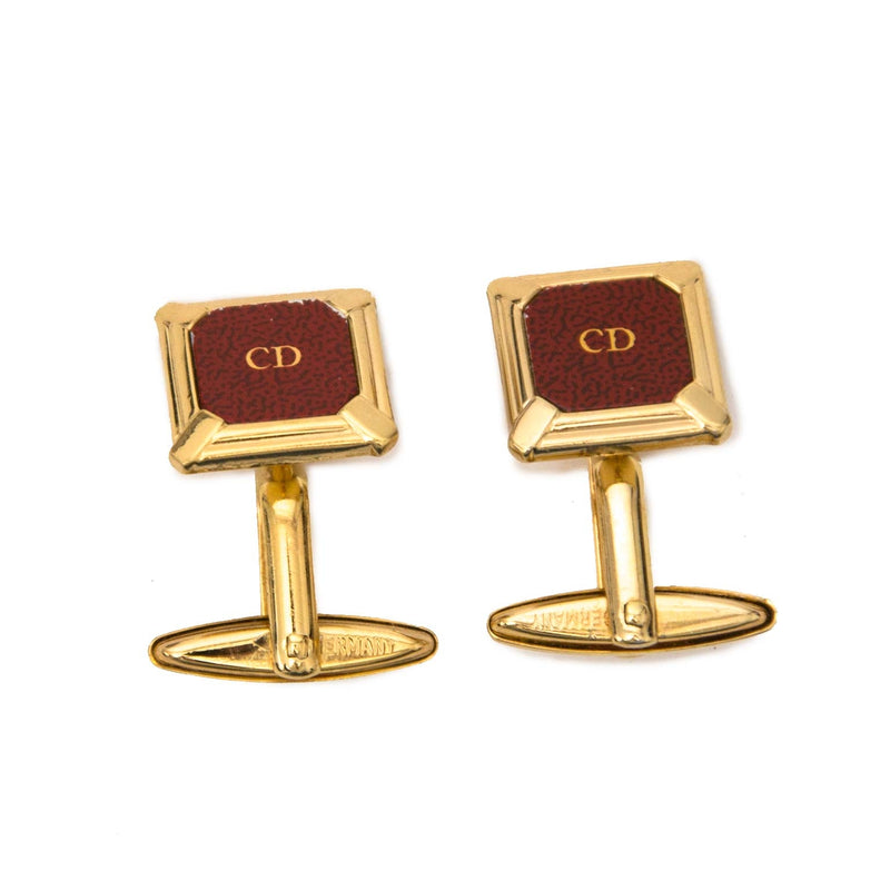 Christian Dior Monsieur Vintage Gold & Rust Cufflinks Buy authentic designer Dior secondhand cufflinks at Labellov at the best price. Safe and secure shopping. Koop tweedehands authentieke Dior manchetknopen bij designer webwinkel labellov.