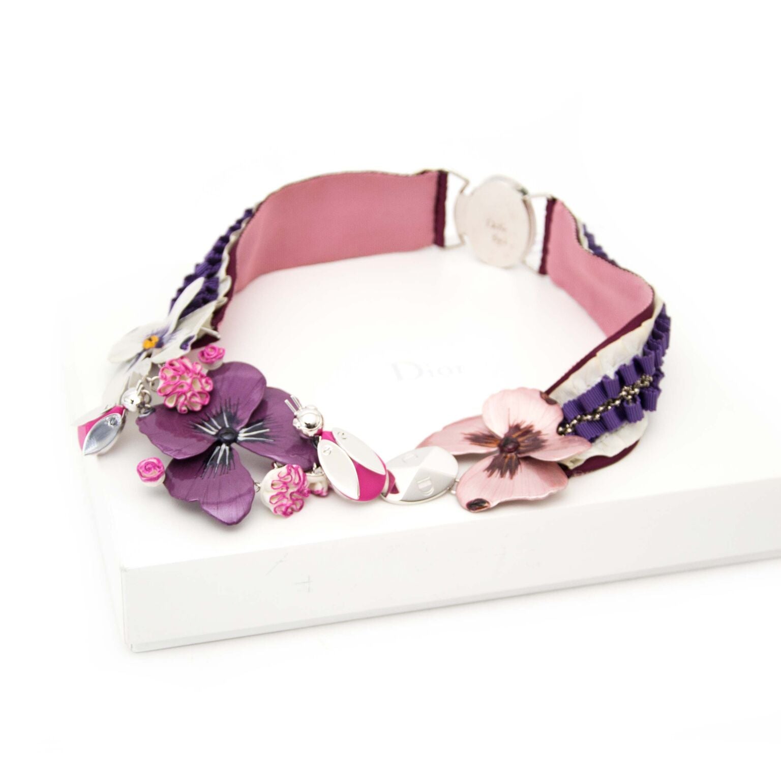 Multicolor flower Dior necklace