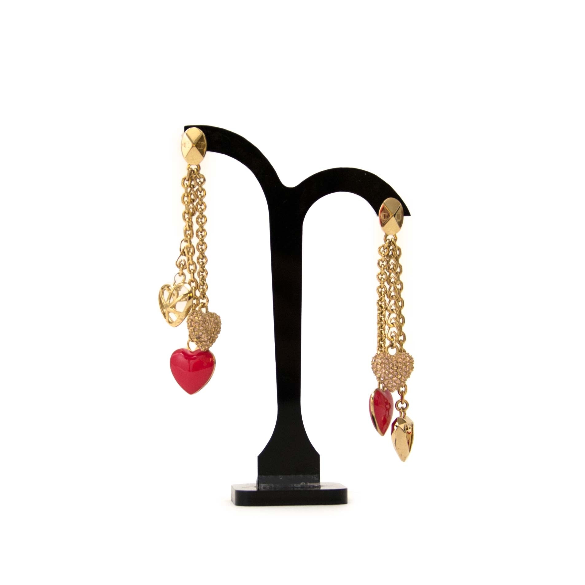 koop veilig online Dior Heart Charms Earrings