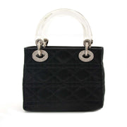 collectors Dior Lady Dior Mini Black Satin With Crystals
