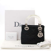 acheter en ligne seconde main Dior Lady Dior Mini Black Satin With Crystals