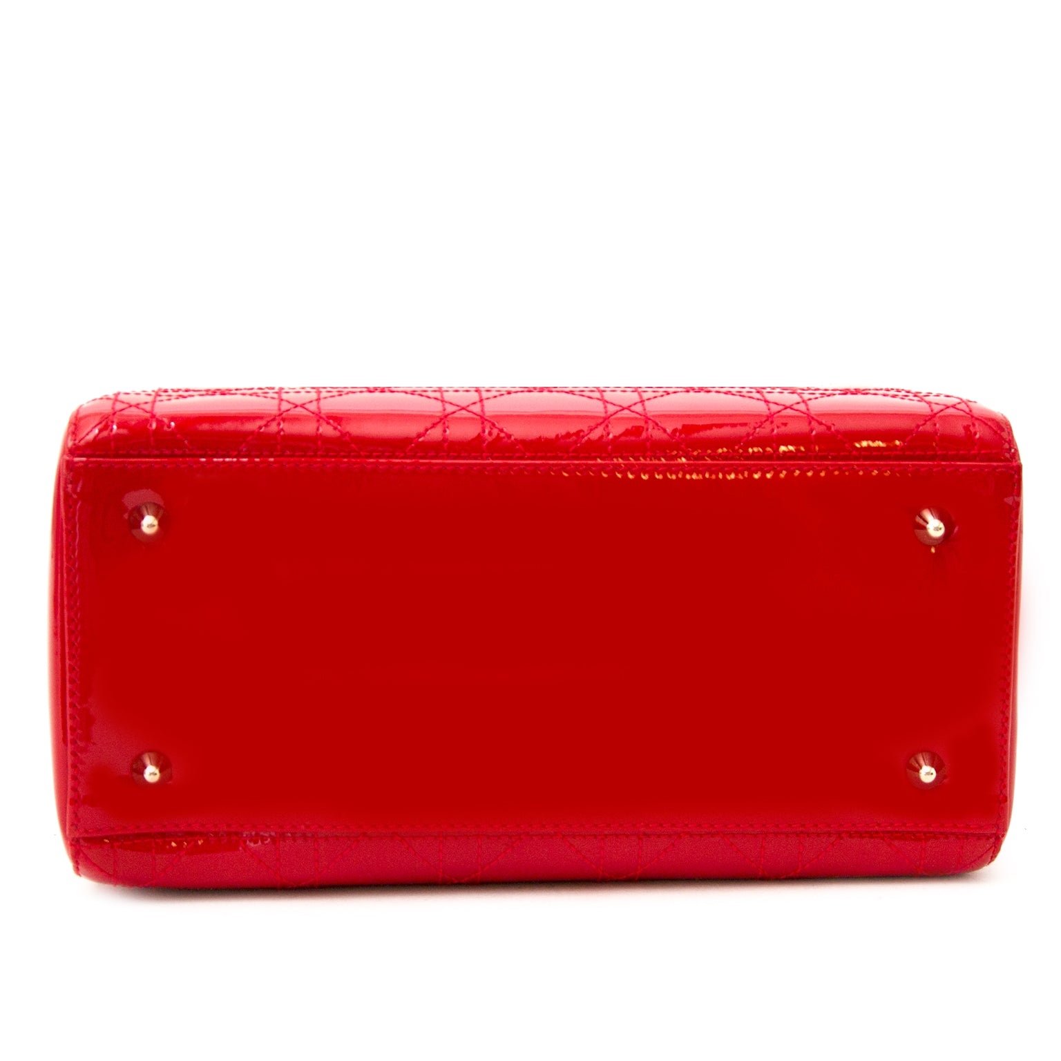 Dior Lady Dior Red Patent Bag