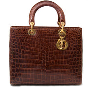 acheter en ligne pour le meilleur prix sac a main Dior Croco Lady Dior