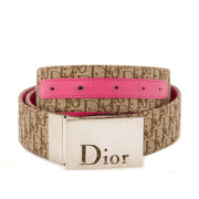 Dior Two Way Monogram & Pink Belt - size 85