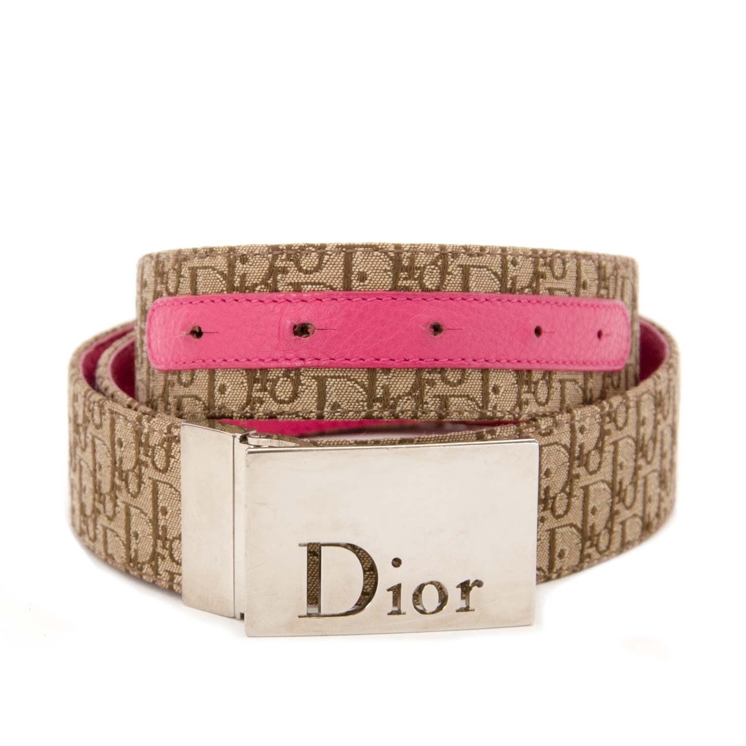 Dior Two Way Monogram & Pink Belt - size 85