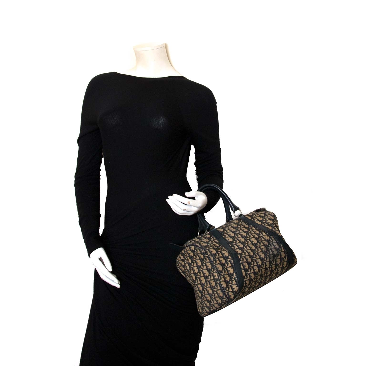 Authentic Christian Dior Monogram Logo Boston Duffle Bag for the best price at Labellov
