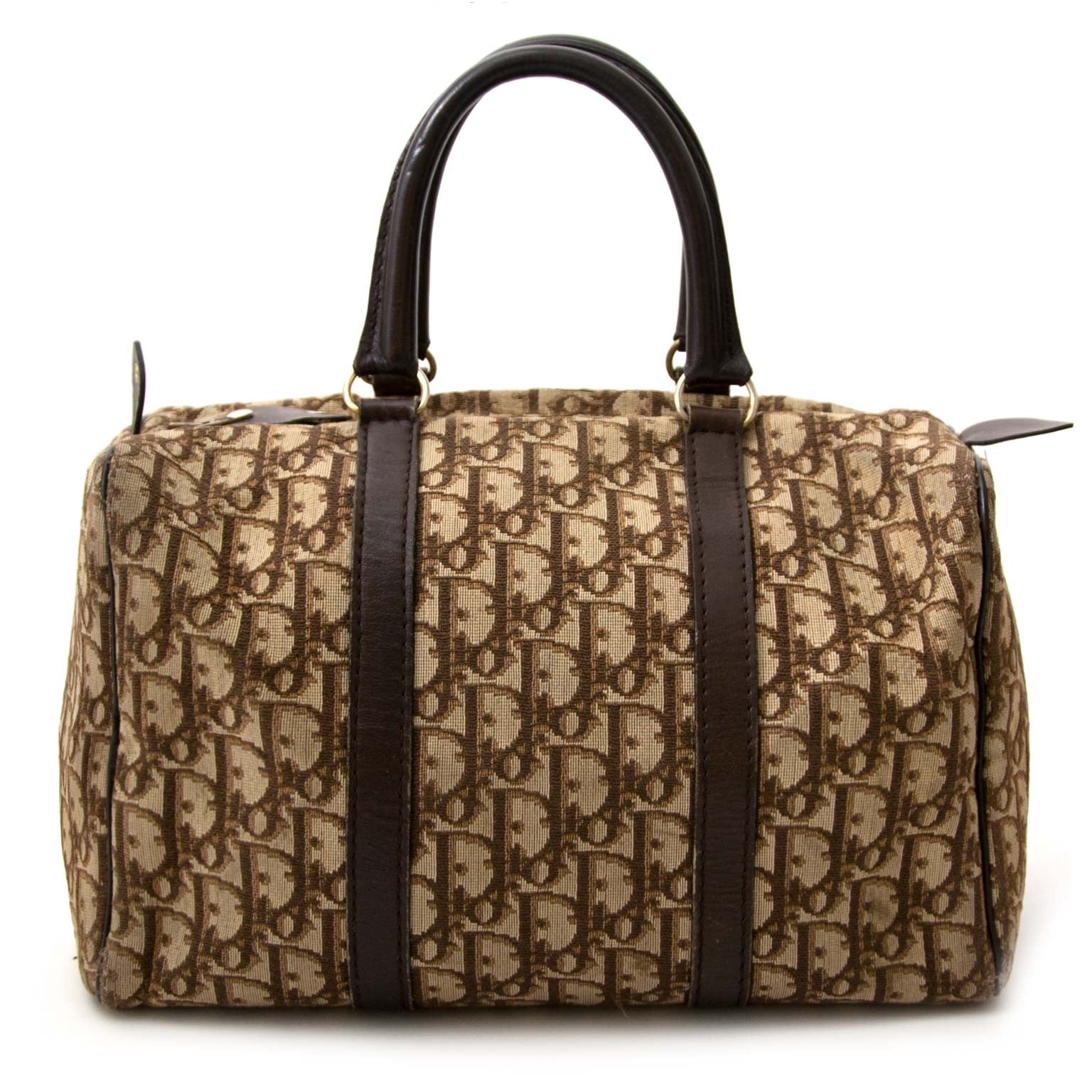 Exclusive Dior Vintage Monogram Brown Boston Bag online at Labellov