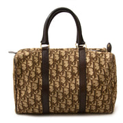 Dior Vintage Monogram Brown Boston Bag for sale at Labellov