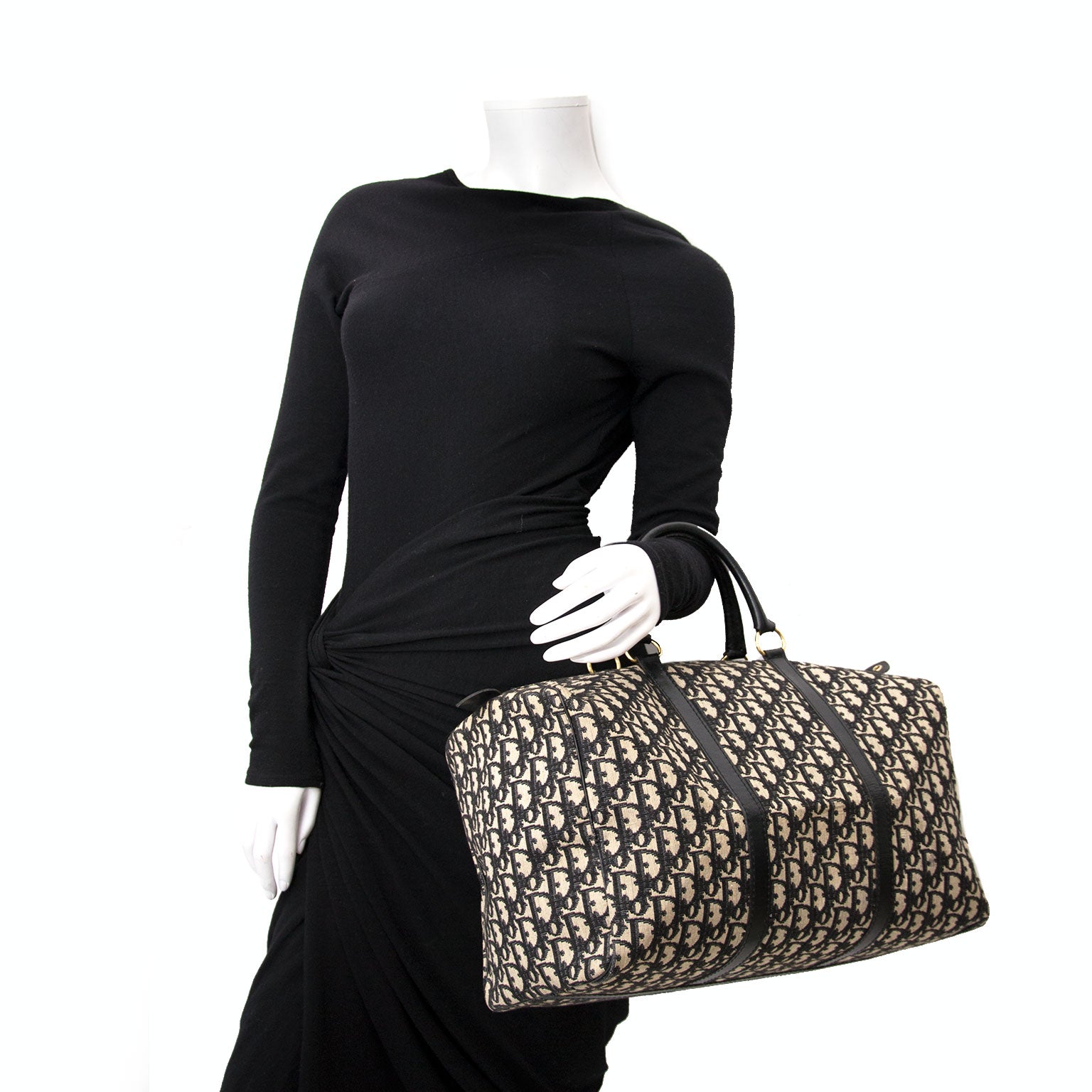 Dior monogram blauwe boston tas voor de beste prijs online bij labellov.com