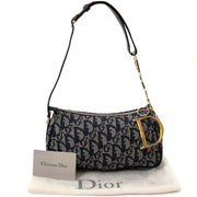 skip the waitinglist shop your Christian Dior Navy Monogram Denim Charm Pochette Bag safe online