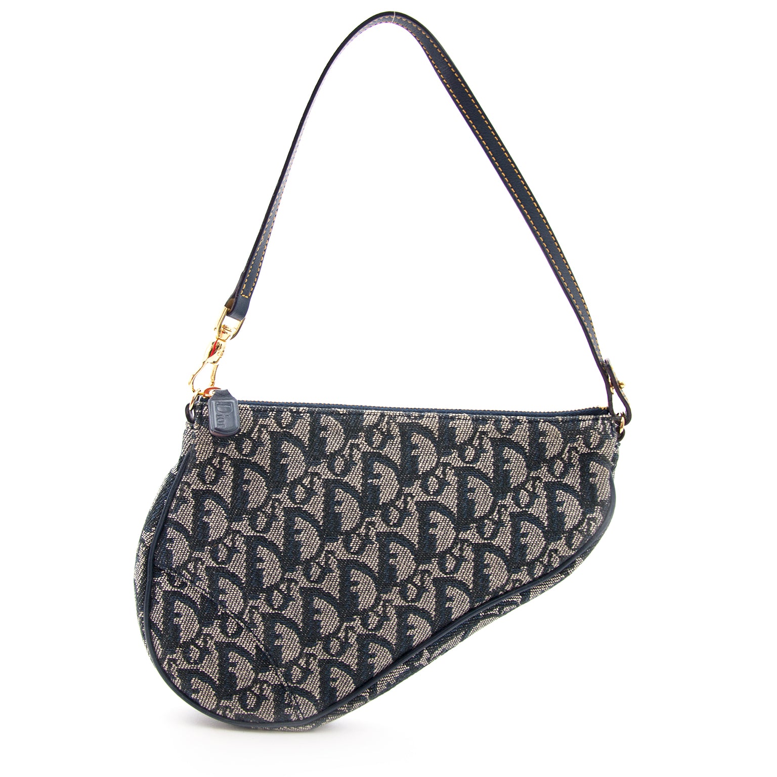 Buy your vintage authentic Dior Monogram Small Saddle Bag for the best price