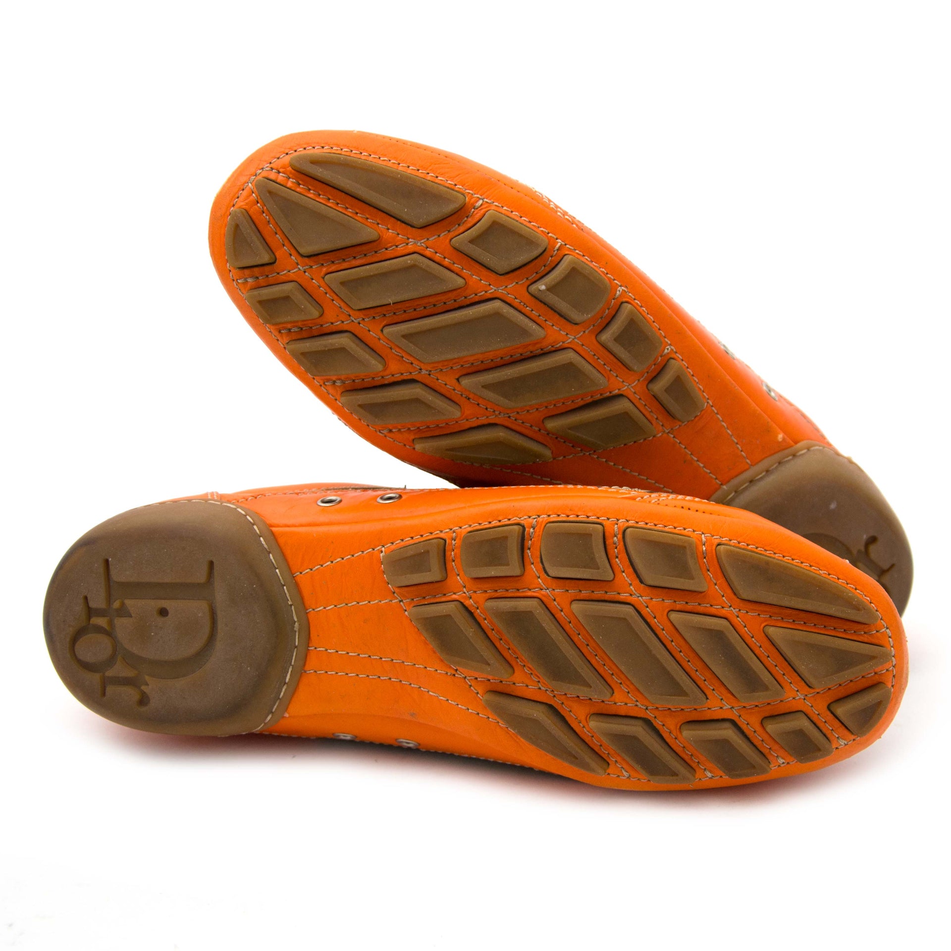 Christian Dior Diorissimo Orange Driver Sneakers te koop