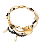 acheter en ligne seconde main ior Faux Pearl and Leopard Crystal Flower Necklace