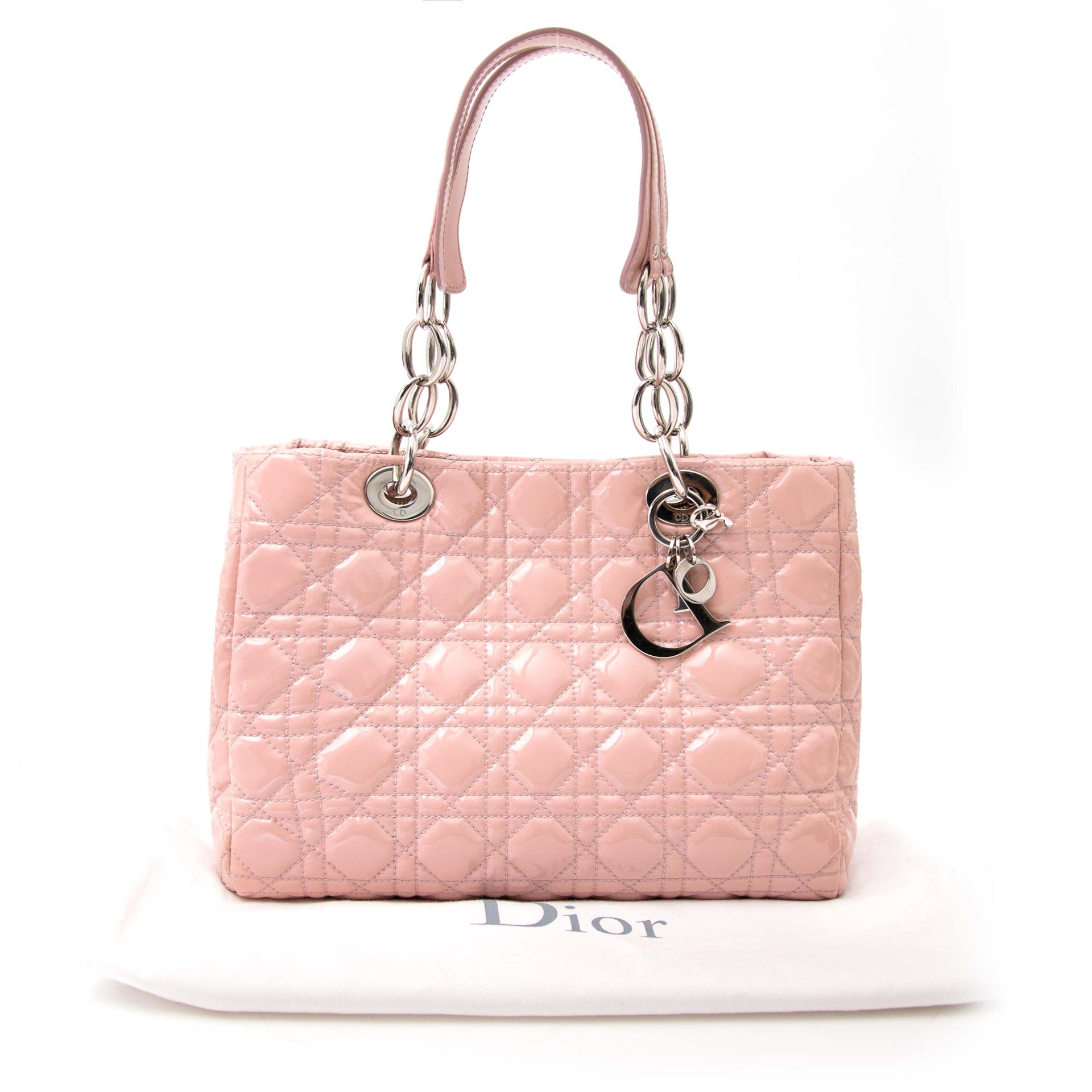 Dior Pink Patent 'Lady Dior' Medium kopen aan de beste prijs