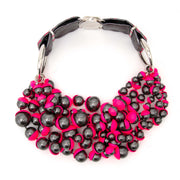 Pink silver pearl necklace with magnetic clasp Dior