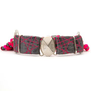 Collier en argent et rose avec perles et fermeture magnétique Dior