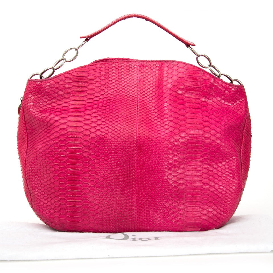 acheter en ligne seconde main sac a main Christian Dior Fuchsia “Soft Lady Dior”