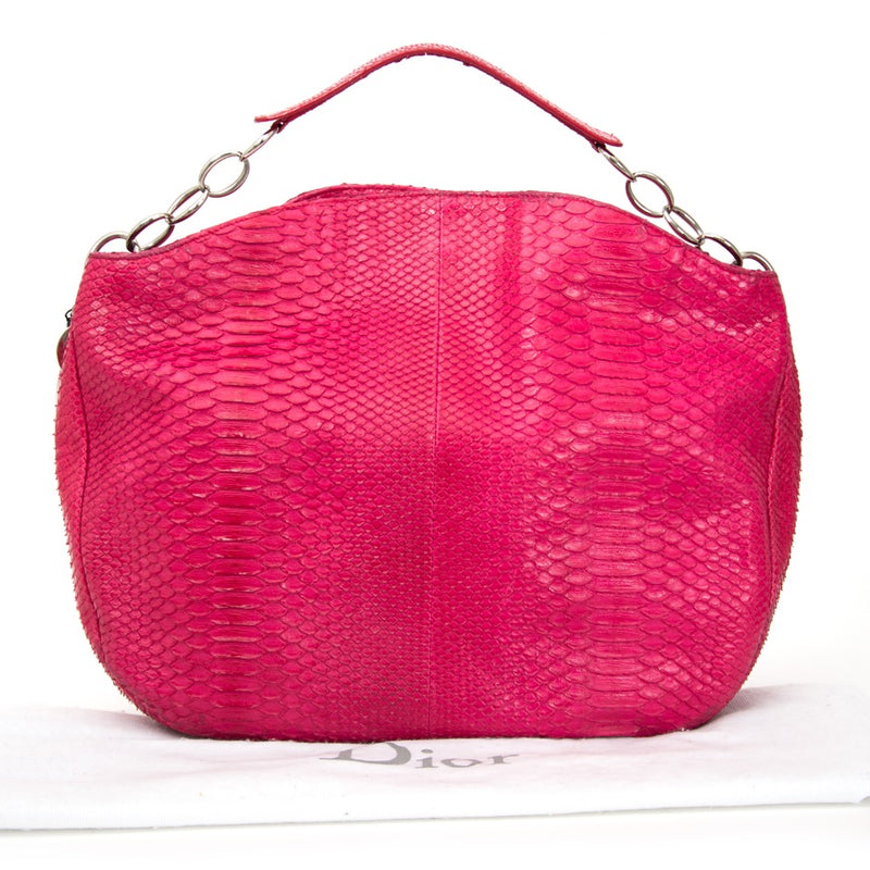 acheter en ligne seconde main sac a main Christian Dior Fuchsia “Soft Lady Dior”